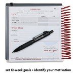 Fitlosophy Fitbook: 12 week Fitness Journal and Planner for Workouts, Weight Loss and Exercise, White