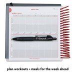 Fitlosophy Fitbook: 12 week Fitness Journal and Planner for Workouts, Weight Loss and Exercise, White
