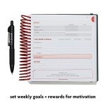 Fitlosophy Fitbook: 12 week Fitness Journal and Planner for Workouts, Weight Loss and Exercise, White