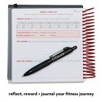 Fitlosophy Fitbook: 12 week Fitness Journal and Planner for Workouts, Weight Loss and Exercise, White