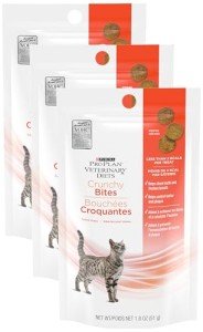 Pro Plan Veterinary Diets Purina Crunchy Bites Cat Treats - 1.8 oz. Pouch (Pack of 3)