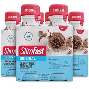 SlimFast Meal Replacement Shake, Protein Shakes Ready to Drink, Creamy Milk Chocolate, 11 Fl Oz Bottle, 4 Count (3 Packs)