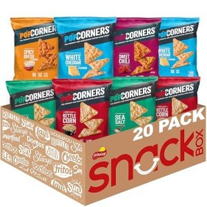 PopCorners Popped Corn Snacks, Sampler Pack, 1 Ounce (Pack of 20) (Packaging May Vary)