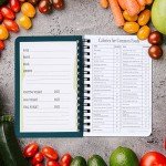 ATDAWN Food Journal/Food Diary/Diet Journal Notebook, 5x7 Inch, 120 Pages, Durable Thick Translucent Cover, Wire-O Binding