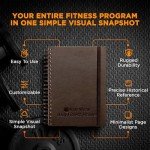 SaltWrap Daily Fitness Planner - Gym Workout Training Log, Weightlifting Exercise Journal, and Food/Diet Tracker - Daily and Weekly Pages, Goal Tracking, Spiral-Bound, 7 x 10 inches