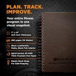 SaltWrap Daily Fitness Planner - Gym Workout Training Log, Weightlifting Exercise Journal, and Food/Diet Tracker - Daily and Weekly Pages, Goal Tracking, Spiral-Bound, 7 x 10 inches