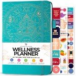 Legend Wellness Planner & Food Journal – Daily Diet & Health Journal with Weight Loss, Measurement & Exercise Trackers – Lifestyle & Nutrition Diary – Lasts 6 Months, A5 Size – Turquoise