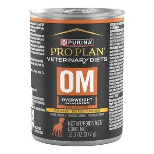 Purina Pro Plan Veterinary Diets OM Overweight Management Canine Formula Wet Dog Food - (12) 13.3 oz. Cans