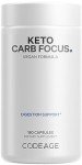 Codeage Keto Carb, White Kidney Bean, Green Tea & Cinnamon Bark Supplement, Triple Action Keto Cheat Vegan Pills, Ketogenic, Low Carb Diet Sugar, 3 Months Supply, Non-GMO, Gluten-Free, 180 Capsules