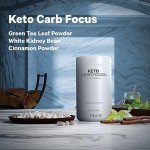 Codeage Keto Carb, White Kidney Bean, Green Tea & Cinnamon Bark Supplement, Triple Action Keto Cheat Vegan Pills, Ketogenic, Low Carb Diet Sugar, 3 Months Supply, Non-GMO, Gluten-Free, 180 Capsules