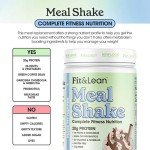 Fit & Lean Meal Shake, Fat Burning Meal Replacement, Protein, Fiber, Probiotics, Chocolate, 1lb, 10 Servings Per Container
