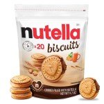 Nutella Biscuits, 20 Count Cookies, Hazelnut Spread with Cocoa, Holiday Christmas Cookies, 9.7 oz