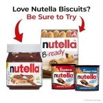 Nutella Biscuits, 20 Count Cookies, Hazelnut Spread with Cocoa, Holiday Christmas Cookies, 9.7 oz