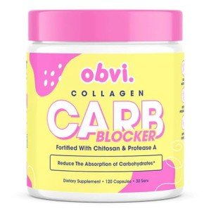 Obvi Guilt Free Carb Blocker | Support Weight Management, Healthier Nails & Longer Hair, Enzyme Production | Curb Appetite, Block Carb Absorption, White Kidney Bean Extract | 120 Capsules, 30 Servings