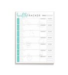 Tiny Expressions - Food and Fitness Journal Notepad with 55 Tear-Off Pages (8.5" x 11") - Health and Wellness Tracker for Diet, Exercise, and Weight Loss - Daily & Weekly Planner Pad for Men & Women