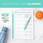 Tiny Expressions - Food and Fitness Journal Notepad with 55 Tear-Off Pages (8.5" x 11") - Health and Wellness Tracker for Diet, Exercise, and Weight Loss - Daily & Weekly Planner Pad for Men & Women