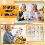 Sinload 12 Pcs Diabetes Food List Diabetes Meal Chart Information Diet Plan, Low Carb Foods List for Blood Sugar Control