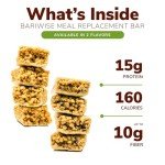 BariWise Meal Replacement Protein & Fiber Bar, Berry, Low Carb Snack, Keto Friendly & Gluten Free (7ct)