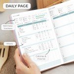 Clever Fox Food Journal - Daily Food Diary, Meal Planner to Track Calories & Nutrients, Weight Tracker Notebook, A5 (Light Pink)