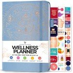 Legend Wellness Planner & Food Journal – Daily Diet & Health Journal with Weight Loss, Measurement & Exercise Trackers – Lifestyle & Nutrition Diary – Lasts 6 Months, A5 Size – Periwinkle