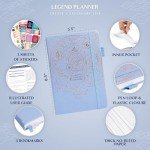 Legend Wellness Planner & Food Journal – Daily Diet & Health Journal with Weight Loss, Measurement & Exercise Trackers – Lifestyle & Nutrition Diary – Lasts 6 Months, A5 Size – Periwinkle