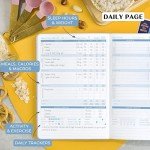 Legend Wellness Planner & Food Journal – Daily Diet & Health Journal with Weight Loss, Measurement & Exercise Trackers – Lifestyle & Nutrition Diary – Lasts 6 Months, A5 Size – Periwinkle