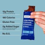 RXBAR Protein Bars, Protein Snack, Snack Bars, Blueberry, 22Oz Box (12 Bars)