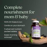 New Chapter Advanced Perfect Prenatal Vitamins, 270ct, Made with Organic, Non-GMO Ingredients for Healthy Baby & Mom - Folate (Methylfolate), Whole-Food Fermented Iron, Vitamin D3 + Ginger