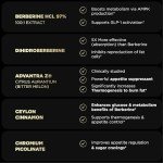 141,500mg GLP-1 Berberine Weight Loss Supplement + Dihydroberberine, Ceylon Cinnamon, Chromium Picolinate, Bitter Melon - 100x Strength Berberine 1500mg Natural Appetite Suppressant Pills for Women