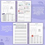 EPEWIZD Food Journal for Women Weight Loss Journal Wellness Meal Planner A5 Size Food Dairy Calories Counter Book Hardcover Workout Planner Tracking Progress Undated-Purple