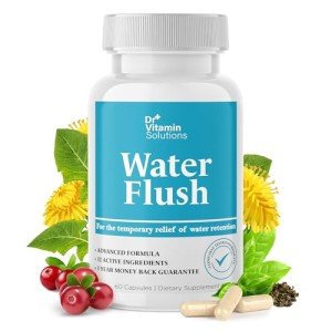 DR VITAMIN SOLUTIONS Diuretic Water Pills for Weight Control, 12 Active Ingredients (Green Tea, Cranberry & More), Instant Relief from Bloat & Swelling, Water Retention Pills for Women & Men - 60 Caps
