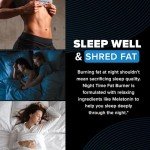 Night Time Fat Burner for Weight Loss Support & Sleep Aid | Appetite Suppressant, Carb Blocker, Overnight Metabolism Booster for Stomach Fat Burner & Night Shred with Melatonin | Non-GMO, Vegan 60ct
