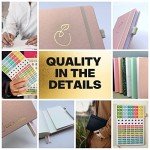 Life & Apples Wellness Journal and Planner – Food Journal, Fitness Journal, Weight Loss Journal for Diet Tracking, Food Log and Health Goals, Undated, Size A5 Rose Gold