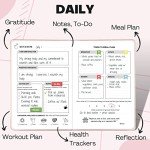 Life & Apples Wellness Journal and Planner – Food Journal, Fitness Journal, Weight Loss Journal for Diet Tracking, Food Log and Health Goals, Undated, Size A5 Rose Gold
