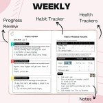 Life & Apples Wellness Journal and Planner – Food Journal, Fitness Journal, Weight Loss Journal for Diet Tracking, Food Log and Health Goals, Undated, Size A5 Rose Gold