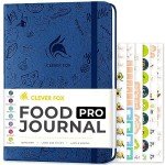 Clever Fox Food Journal Pro – Diet & Wellness Planner for Women & Men – Weight Loss Diary with Calorie Tracker – Food Log for Tracking Meals, Exercise & Weightloss - Undated, 7" x 10" Mystic Blue