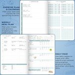 Clever Fox Food Journal Pro – Diet & Wellness Planner for Women & Men – Weight Loss Diary with Calorie Tracker – Food Log for Tracking Meals, Exercise & Weightloss - Undated, 7" x 10" Mystic Blue