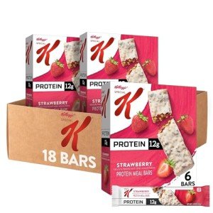 Kellogg's Special K Protein Meal Bars, 12g Protein, Meal Replacement, Strawberry (3 Boxes)