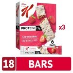 Kellogg's Special K Protein Meal Bars, 12g Protein, Meal Replacement, Strawberry (3 Boxes)