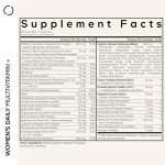 Codeage Women’s Daily Multivitamin, 25+ Vitamins & Minerals, Fermented, Organic Whole Foods, Probiotics Supplement - Vitamin A, Vitamin B, Vitamins C, D, E & K, Omega 3, Zinc – Vegan - 120 Capsules