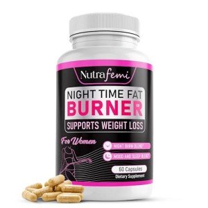 Nutrafemi Fat Burner for Men and Women | Weight Loss - Night Time Fat Burner with Carb Blocker & Appetite Suppressant | Less Craving| Belly Fat Burner & Thermogenic Metabolism Booster 60 Capsules