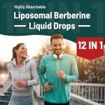 Berberine HCl Supplement 3000 mg - Liposomal Berberine HCl Liquid - AMPK Activator with Turmeric, Ceylon Cinnamon, 12 Natural Ingredients - 2 fl oz