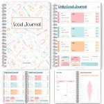 My 90 Day Food Journal: Daily Food Journal, 90 Day Meal Tracker & Planner, Fitness Diet Wellness Planner, Habit Tracker, Weight Loss Tracker, Nutrition Log, Daily Food Diary - A5 Colorful Sky