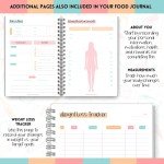 My 90 Day Food Journal: Daily Food Journal, 90 Day Meal Tracker & Planner, Fitness Diet Wellness Planner, Habit Tracker, Weight Loss Tracker, Nutrition Log, Daily Food Diary - A5 Colorful Sky