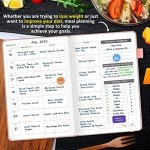 JUBTIC Weekly Meal Planner Notebook, Food Journal for Women Weight Loss, Fitness Journal, Daily Meal Prep Journal with Shopping and Grocery Lists for Food Planning, Healthy Diet or Weight Loss Tracking, Last 1 Year,Undated, A5, Rose Gold