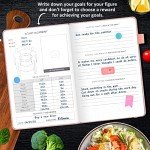 JUBTIC Weekly Meal Planner Notebook, Food Journal for Women Weight Loss, Fitness Journal, Daily Meal Prep Journal with Shopping and Grocery Lists for Food Planning, Healthy Diet or Weight Loss Tracking, Last 1 Year,Undated, A5, Rose Gold