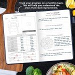 JUBTIC Weekly Meal Planner Notebook, Food Journal for Women Weight Loss, Fitness Journal, Daily Meal Prep Journal with Shopping and Grocery Lists for Food Planning, Healthy Diet or Weight Loss Tracking, Last 1 Year,Undated, A5, Rose Gold