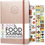GoGirl Food Journal & Wellness Planner –– Diet & Fitness Diary – Nutrition Journal with Meal, Exercise & Weigh Loss Tracker, A5 (Rose Gold)