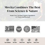 Movita Certified Organic Vitamin D3 2500IU – Supports Energy, Immune Health & Bone Strength – Fermented Whole Foods, Organic, Vegan, Gluten-Free, Non-GMO – 30-Day Supply (Eco-Friendly Pouch)