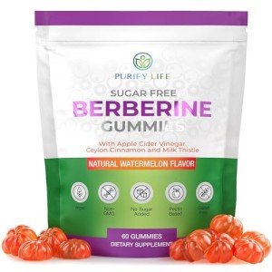 Keto Berberine Complex Gummies (Sugar-Free) with Ceylon Cinnamon, Milk Thistle, ACV [AMPK Metabolic Activator] Berberine Supplement for Metabolism, Energy, Gut Health, Fasting & Body Mass Control